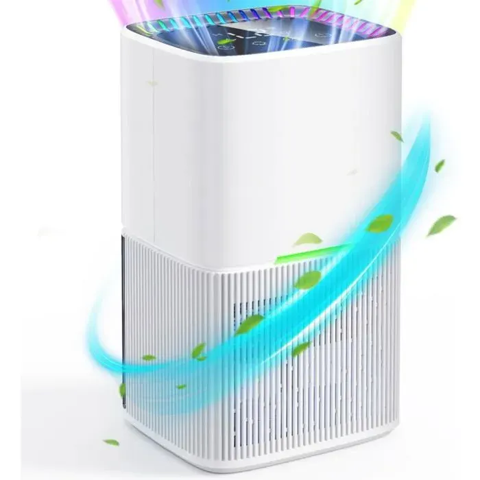 Deshumidificateur d Air 18 L Déshumidificateur Electrique Silencieux Avec Dégivrage/Arrêt Automatique LED Coloré Minuterie Éc