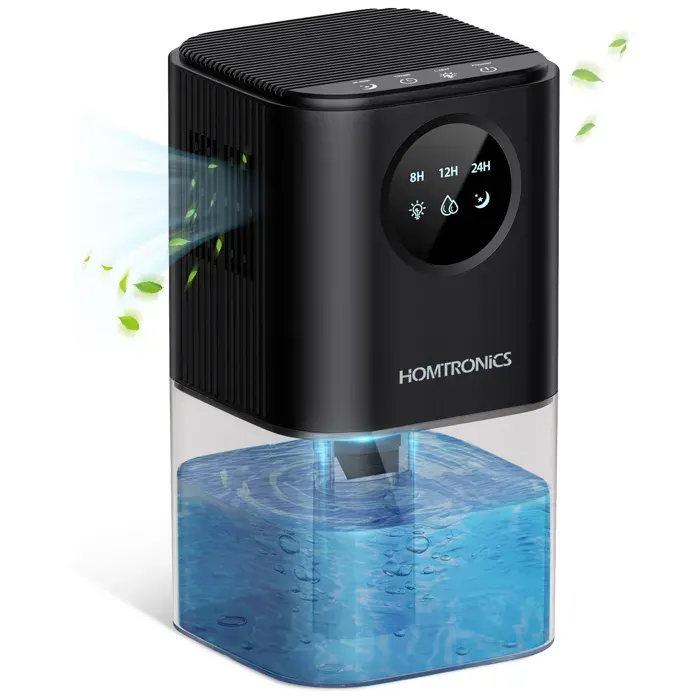 Deshumidificateur d Air Anti Moisissure Homtronics Deshumidificateur d air1700mlPortablepour MaisonChambreMoisissuresNoir