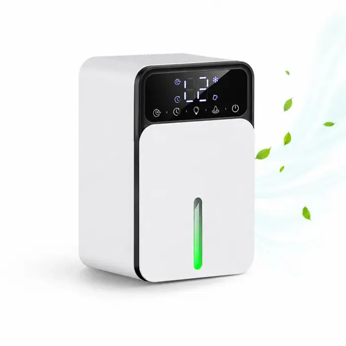 Déshumidificateur d air électrique 1500ml lcd - TepidBee - niveaux ajuster et 3 modes déshumidification dair avec minuterie Blanc