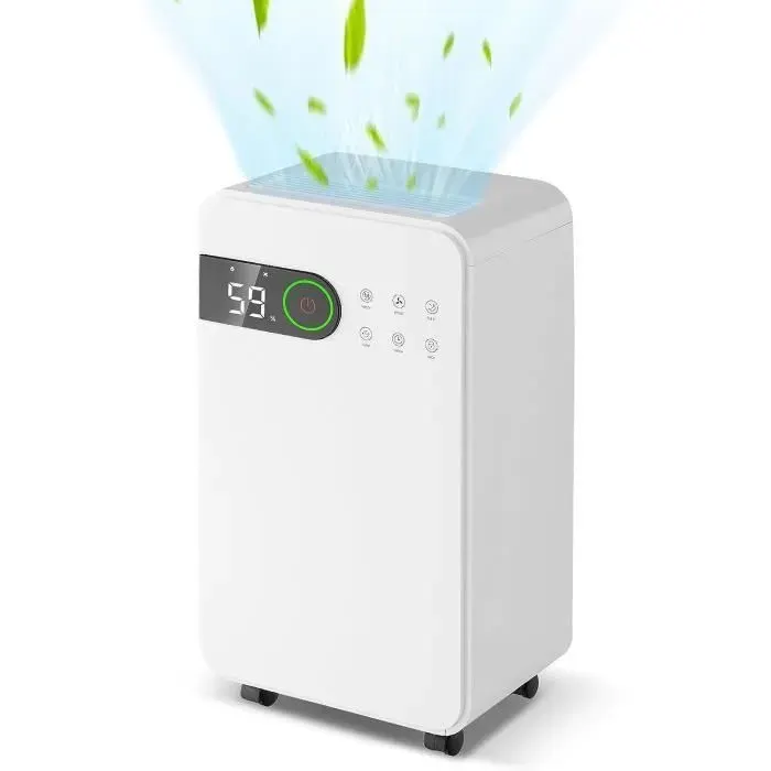 Déshumidificateur d’Air Électrique - RELAX4LIFE - 15L/Jour - 15m2 - Réservoir deau 2L - Voyant Lumineux Tricolore - 3 Modes - 36db