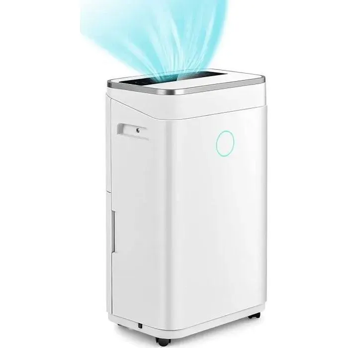 Déshumidificateur d’Air Électrique - RELAX4LIFE - 25 L/Jour - Pièces jusquà 30 m2 - Réservoir 65L - Témoins Lumineux à 3 Couleurs