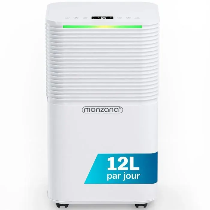 Déshumidificateur d’air MONZANA® 12L/jour 20 m² Purificateur dair pour personnes allergiques Minuterie 24h salle de bain interieur