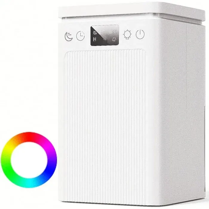 Deshumidificateur D‘AirElectrique Portable 2200Ml Arrêt AutomatiqueDéshumidificationMinuterie 2-12HefficaceSilencieuxRésistanc
