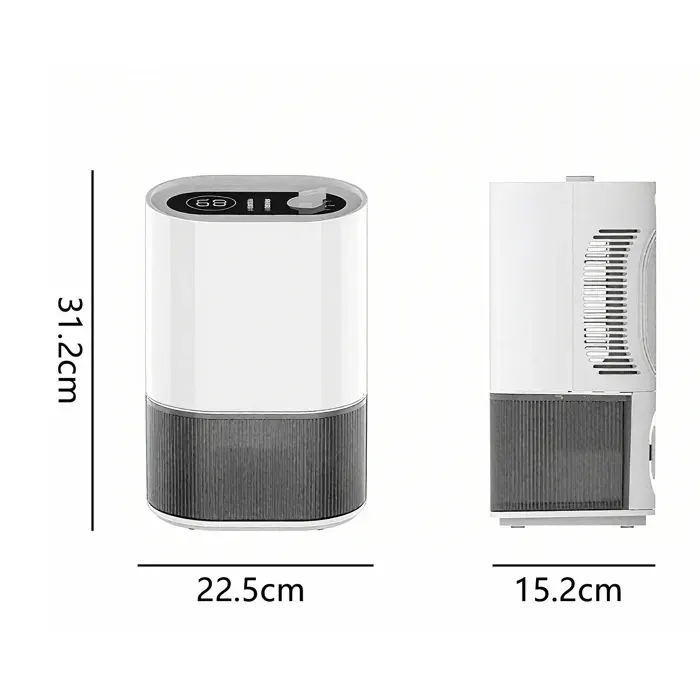 Déshumidificateur dair 2000 ml 65 W éclairage dambiance LED adapté à la salle de bain à la chambre à coucher au camping-car