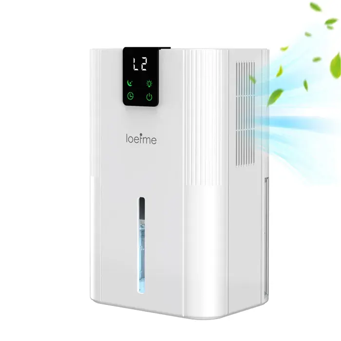 Déshumidificateur dair 2800ml - Anti Moisissure Portable avec Dégivrage Lumière LED - pour Maison Bain Chambre Armoire -20㎡