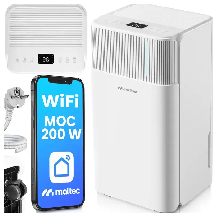 Déshumidificateur dair absorbeur dhumidité silencieux Wi-Fi minuterie hygrostat 12 l/24 h — coloris Blanc