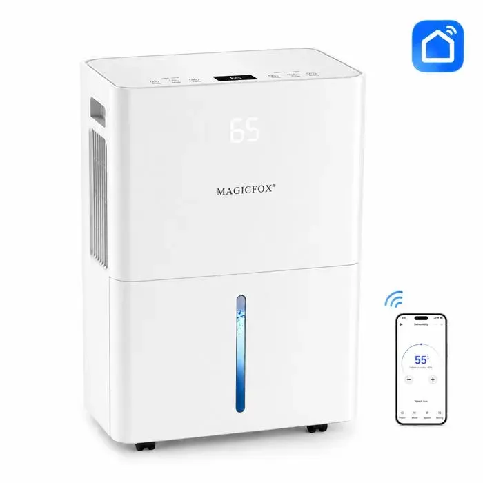 Déshumidificateur dair Connecté -MAGICFOX - 347W - 15 L/jour - 3 Modes et Fonction Minuterie - 2 Vitesses Pour 40m² Maison Chambre