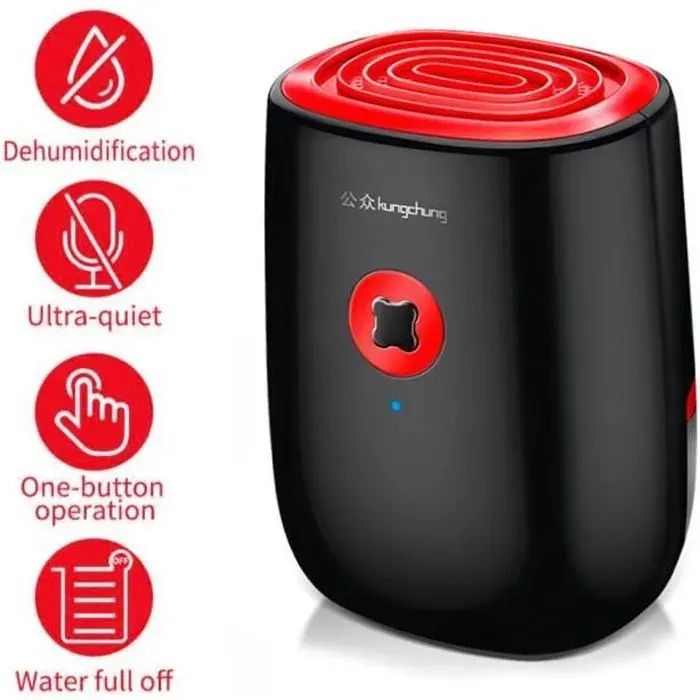 Déshumidificateur dair électrique portable 800ml absorbeur dhumidité ultra silencieux pour cuisine chambre