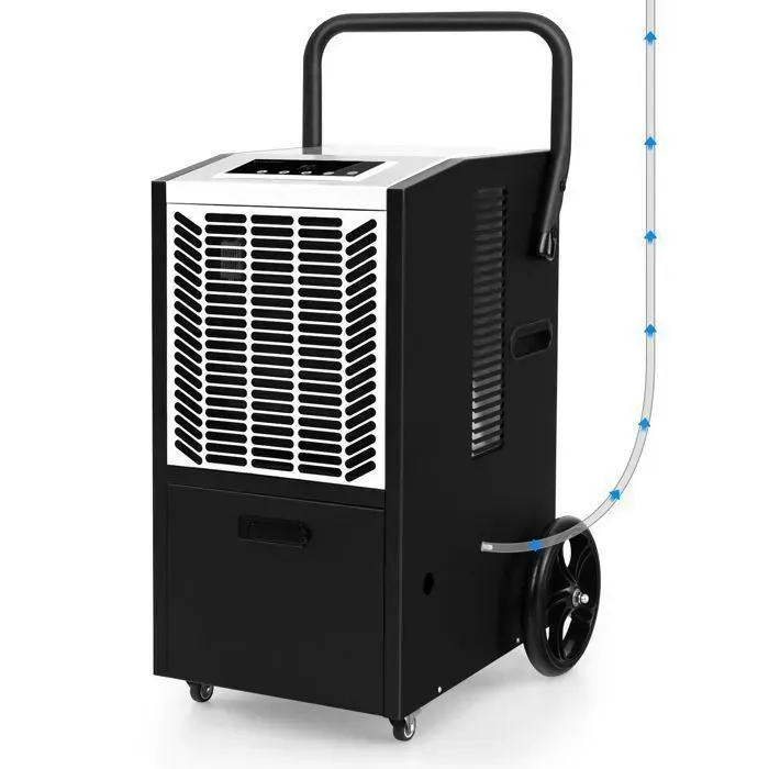 Déshumidificateur dair Electrique - RELAX4LIFE - 418m2 - 66L/Jour - Minuterie 24 H - Tuyau de Vidange - Blanc