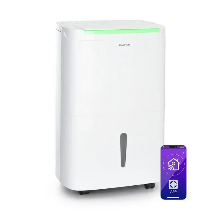 Déshumidificateur dair Klarstein DryFy Connect 50 - Compression 50L-24h - Pour 55m² - Blanc