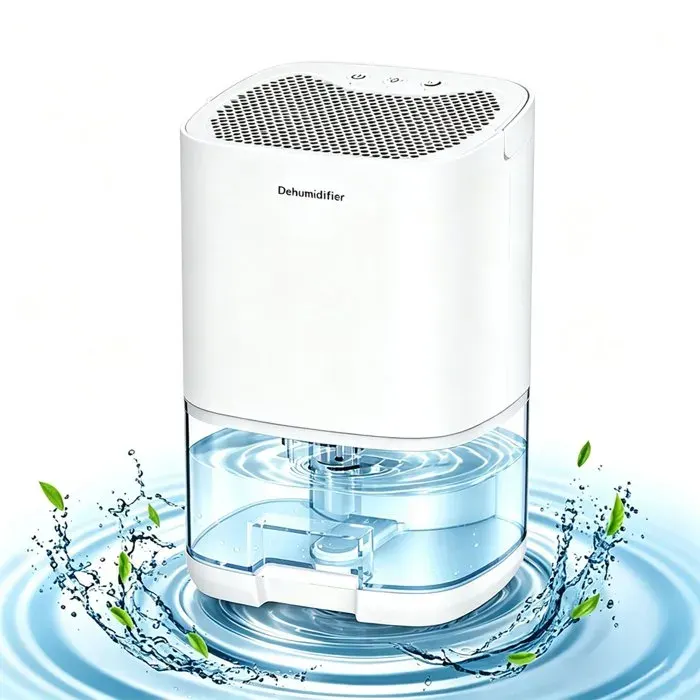 Déshumidificateur DAir Portable 1000ML avec LED 7 Colorées Arrêt Automatique 350 ml/Jour Pour Bain Chambre