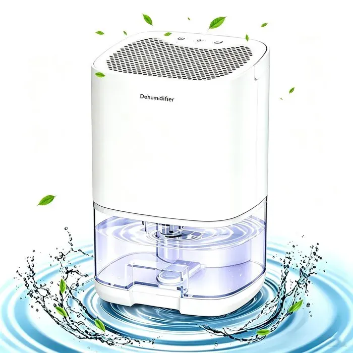 DéShumidificateur DAir Portable 1000ML350 ml/Jouravec LED 7 Colorées Arrêt AutomatiquePour Bain Chambre
