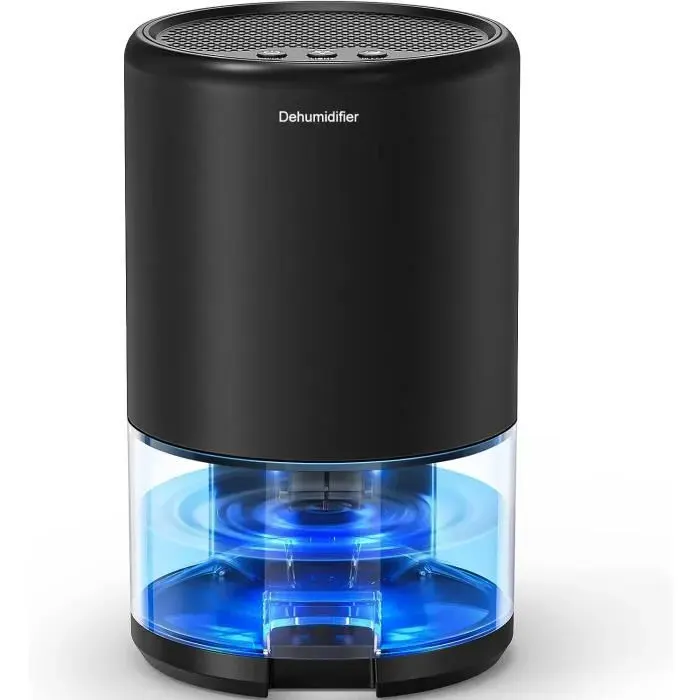 Déshumidificateur dair réservoir deau 1000 ml 2 modes lumière LED 7 couleurs déshumidificateur de cuisine noir