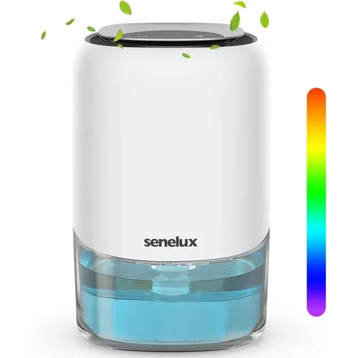Déshumidificateur Électrique 1100 Ml Pour Maison Humide 7 Lumières Colorées Portable Arrêt Automatique