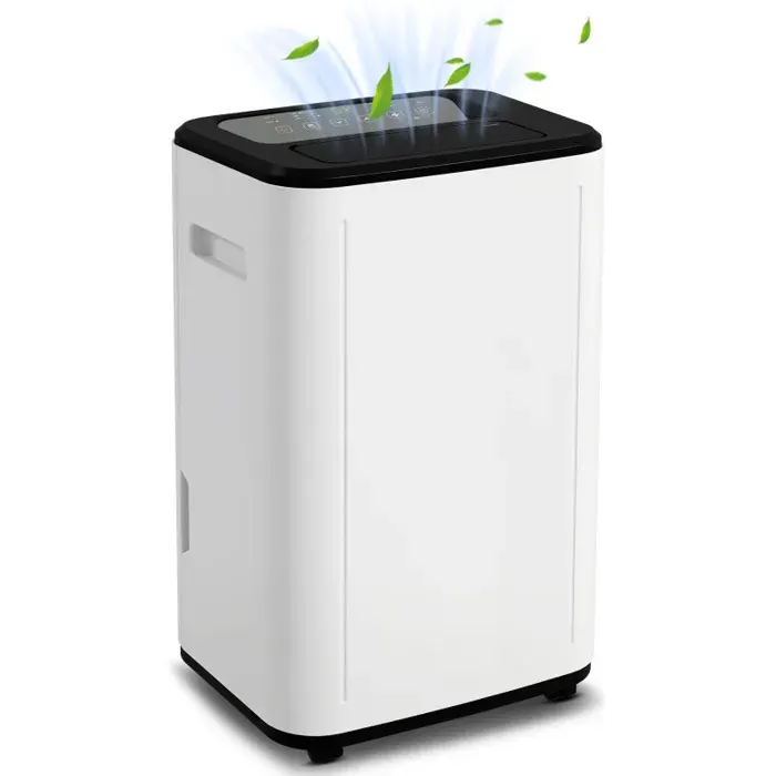 Déshumidificateur électrique avec réservoir deau de 6 litres (20 l/jour) 3 modes 2 vitesses minuterie 335 x 26 x 53 cm blan