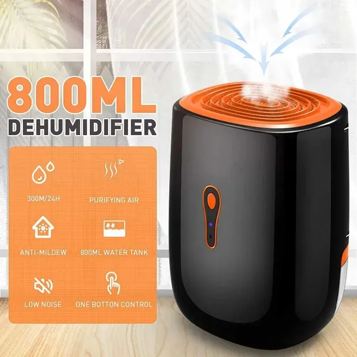 Déshumidificateur Élèctrique Domestique Portable et Silencieuse Sécheur dAir 800ml Haute Qualité