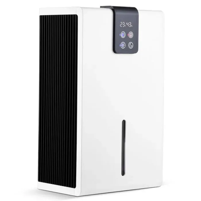 Déshumidificateur Électrique Semi-Conducteurs Réservoir 2800ml Écran Mode Veille Silencieux Pièce Chantier .