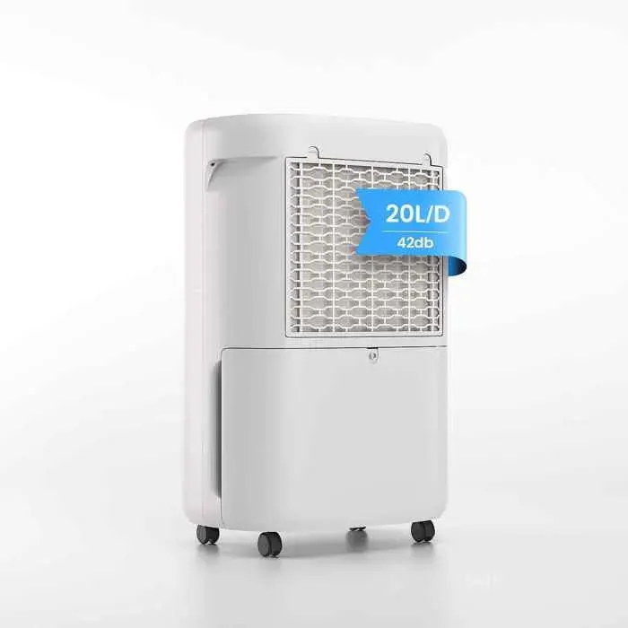 Déshumidificateur Électronique Silencieux Anti-HumiditéDrainage Automatique Contrôle IntelligentIdéal Maison & Bureau 40-60m²