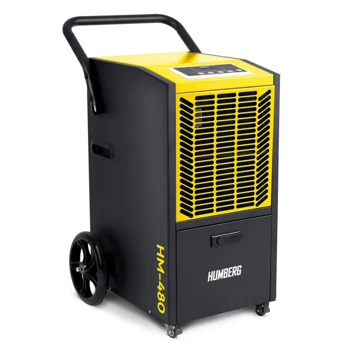 Déshumidificateur industriel - HUMBERG - HM-480 - 50 L/24h - Pompe à eau 5 m - Silencieux 52 dB