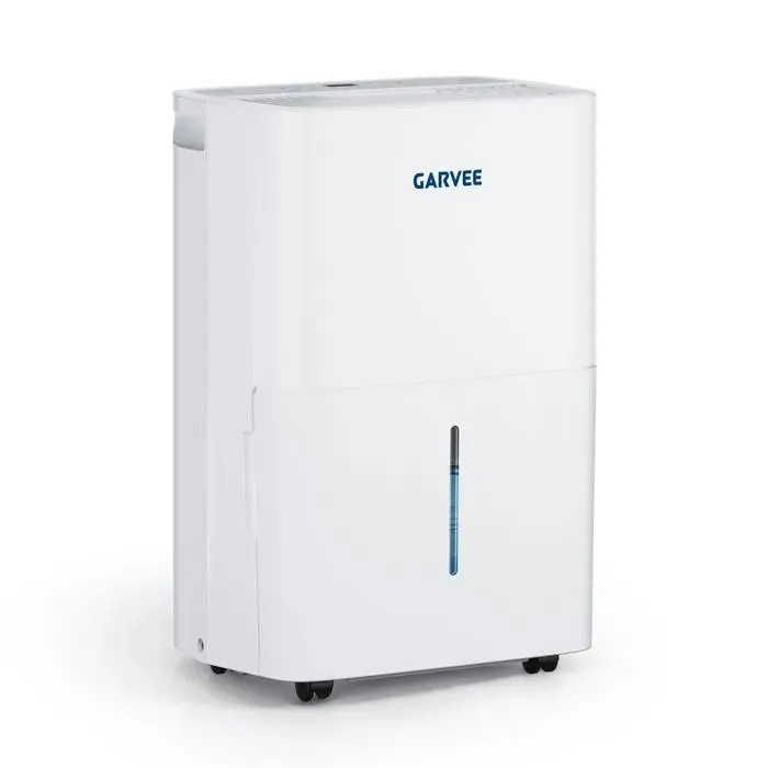 Déshumidificateur mobile intelligent - 20 L/jour - Silencieux portable – Drainage continu - Anti-humidité/anti-moisissure – Blanc