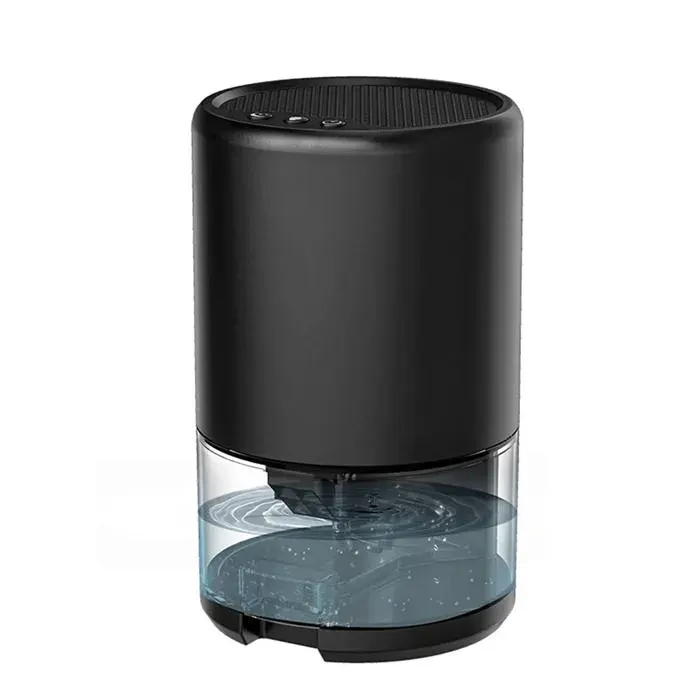 Déshumidificateur portable capacité 1000 ml avec fonction séchage des vêtements et éclairage LED dimensions 154 x 250 mm noir