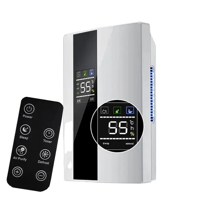 Déshumidificateur Purificateur dair Contrôle intelligent de lhumidité Prise EU