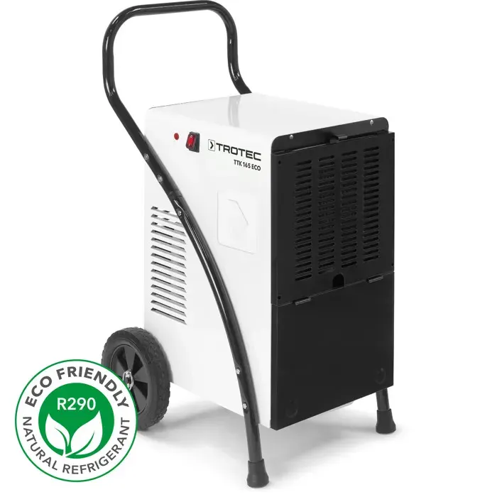 Déshumidificateur Trotec TTK 165 ECO - Haute capacité 52L/24h - 90m²/230m³ - Débit dair 350m³/h
