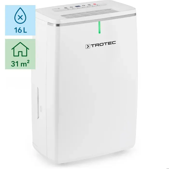 Déshumidificateur Trotec TTK 53 E - Blanc - LED de couleur - 16 l/24 h