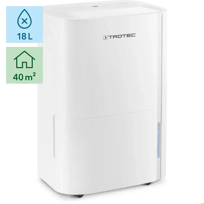 Déshumidificateur TROTEC TTK 54 E - 18 l/jour - séchage du linge - ioniseur intégré