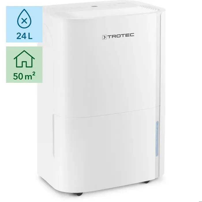 Déshumidificateur TROTEC TTK 66 E - 24 l/jour - 50 m² - 3 vitesses