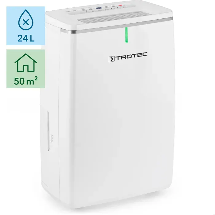 Déshumidificateur TROTEC TTK 72 E - 50m2 - 24l/j - affichage LED