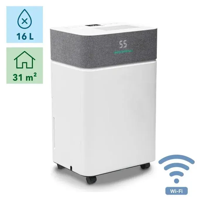 Déshumidificateur TTK 55 E fonction WiFi TROTEC 31 m² / 78 m³ 16 l/24h fonctionnement automatique