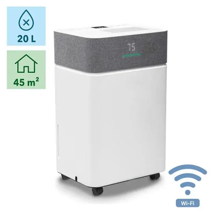 Déshumidificateur TTK 63 E fonction WiFi TROTEC 45 m² / 110 m³ 20 l/24h fonctionnement automatique