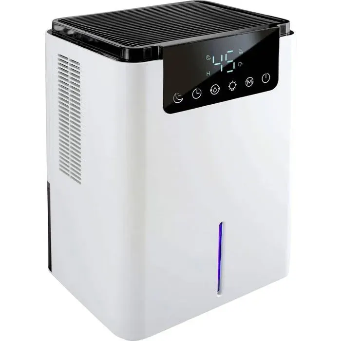 Déshumidificateur - X4-LIFE - D2 - 20m² - 60W - 0.7 l/jour - Noir - 23x32x17 cm - Type EF 2 broches EU - 3.29 kg