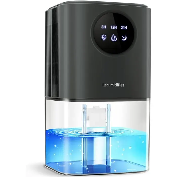 Déshumidificateurs d’air 1700ML Anti Moisissure Silencieux avec LED 7 Colorées Minuterie Arrêt Automatique Pour DressingBain