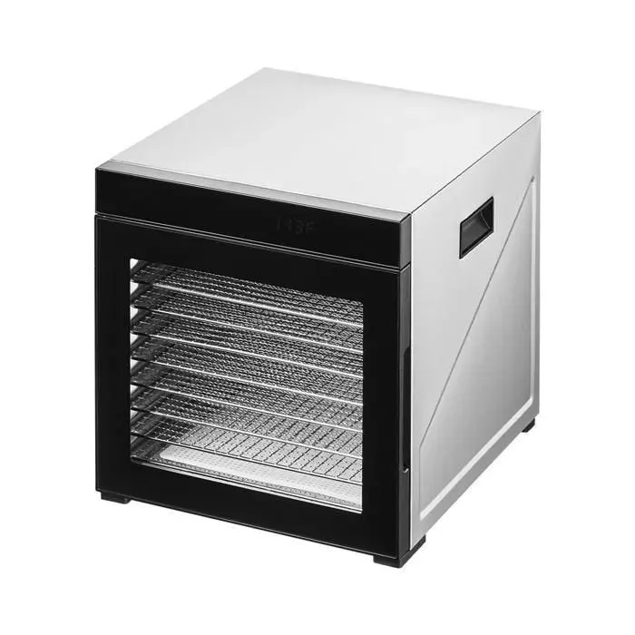 Déshydrateur alimentaire 10 plateaux en acier inox séchoir électrique aliments 1000 W température réglable