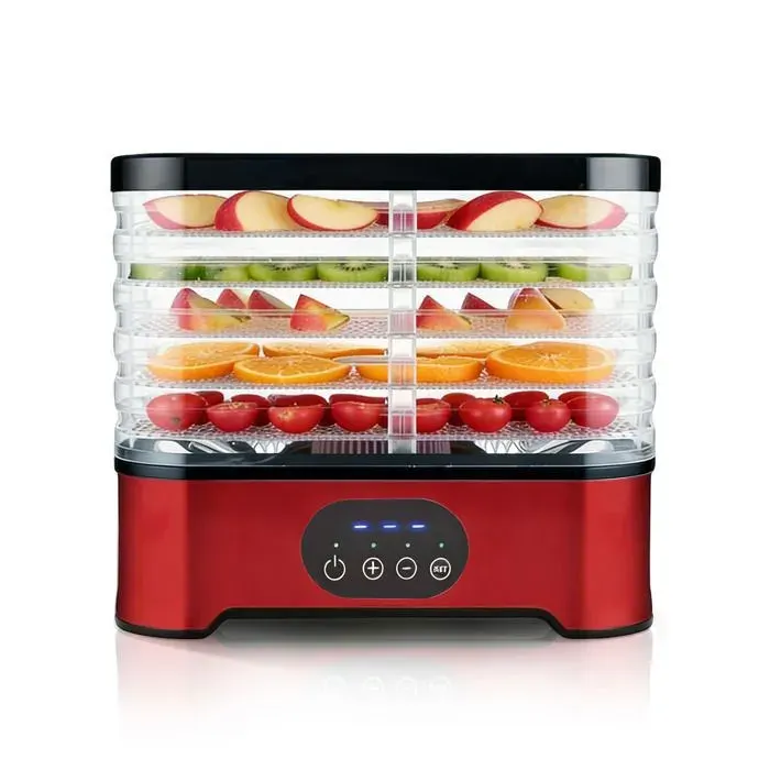 Déshydrateur Alimentaire 400W 5 Plateaux Machine à Sécher Fruits et Légumes Avec Minuterie 72h Réglage de Température 35-70°C