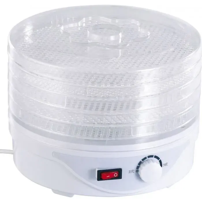 Déshydrateur alimentaire - Compact - 5 niveaux - Température réglable 35-70°C - Couleur blanche