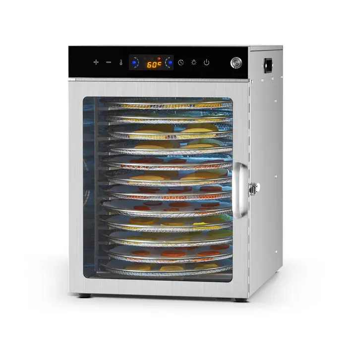 Déshydrateur Alimentaire - DUOKU - H12 - Acier Inoxydable - 12 Plateaux - 800 W - Température Réglable