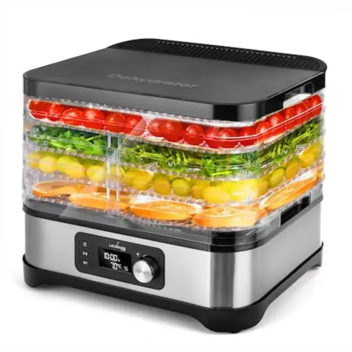 Déshydrateur alimentaire - LEHMANN - Modèle compact - 450W - 35-70°C - Écran LCD — coloris Noire