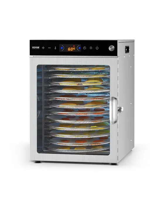 Déshydrateur alimentaire - VEVOR - H12-CX001 - 12 plateaux - 800 W - Température réglable 194℉