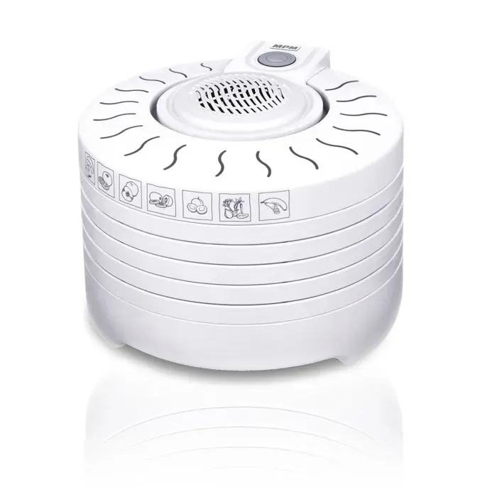 Déshydrateur électrique 5 plateaux extensibles de 28 cm MPM MSG-01 250W Blanc