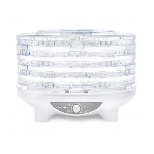 Déshydrateur - LAGRANGE - Nutris 499002 - 250 W - 5 plateaux ajustables - Surface 04 m² — coloris Blanc