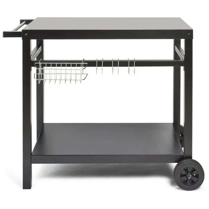Desserte pour plancha - LIVOO - GS130 - Plateau 85 x 50 cm - Convient pour les planchas 2 3 ou 4 brûleurs - Finition métal
