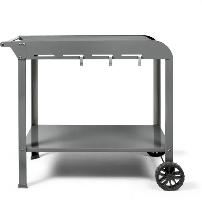 Desserte pour plancha - LIVOO - GS168G - 2 roues crantées ø 145 cm - Plateau supérieur 70 x 50 cm - Plateau inférieur 79 x 49 cm