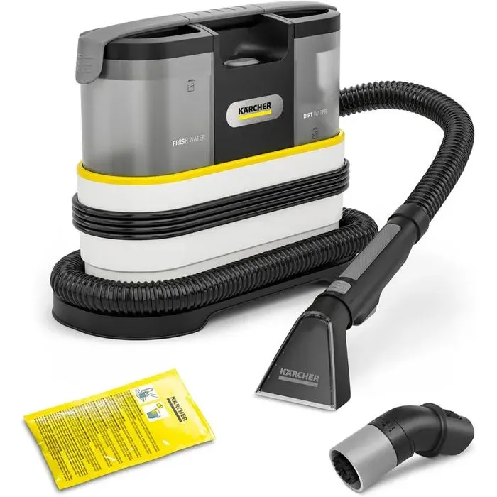 Détacheur SE 2 Spot Care Aspiration 450W Réservoir Eau Propre 15L Surface 289M² 42Kg Buse Meubles Brosse