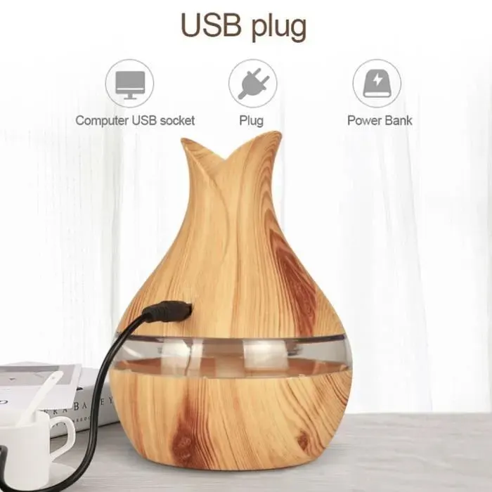Diffuseur darômes - PIN - H131099 - 300 ml - 7 couleurs LED - Humidificateur dair