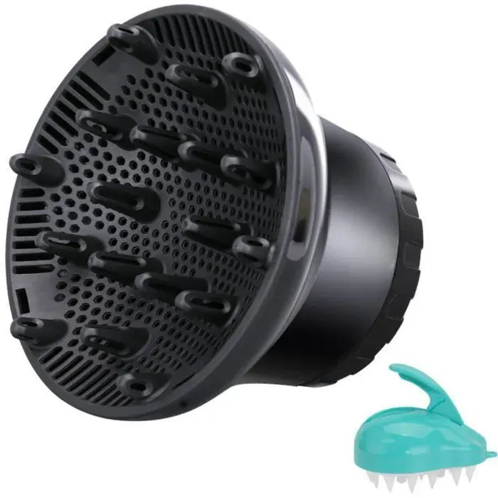Diffuseur de cheveux universel - ULISEM - Réglable - Convient aux cheveux bouclés - Diamètre 35 à 68 cm
