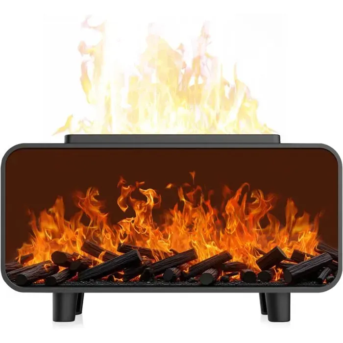 Diffuseur de flamme 3 en 1- humidificateur - humidificateur avec aromathérapie -Diffuseur dair ultrasonique à arrêt automatique