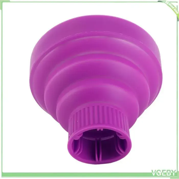 Diffuseur de sèche-cheveux - FAFEICY - pliable en silicone - violet - portable - compatible 35–5 cm
